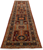 3x11 Burgundy and Blue Traditional Runner