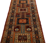 3x11 Burgundy and Blue Traditional Runner
