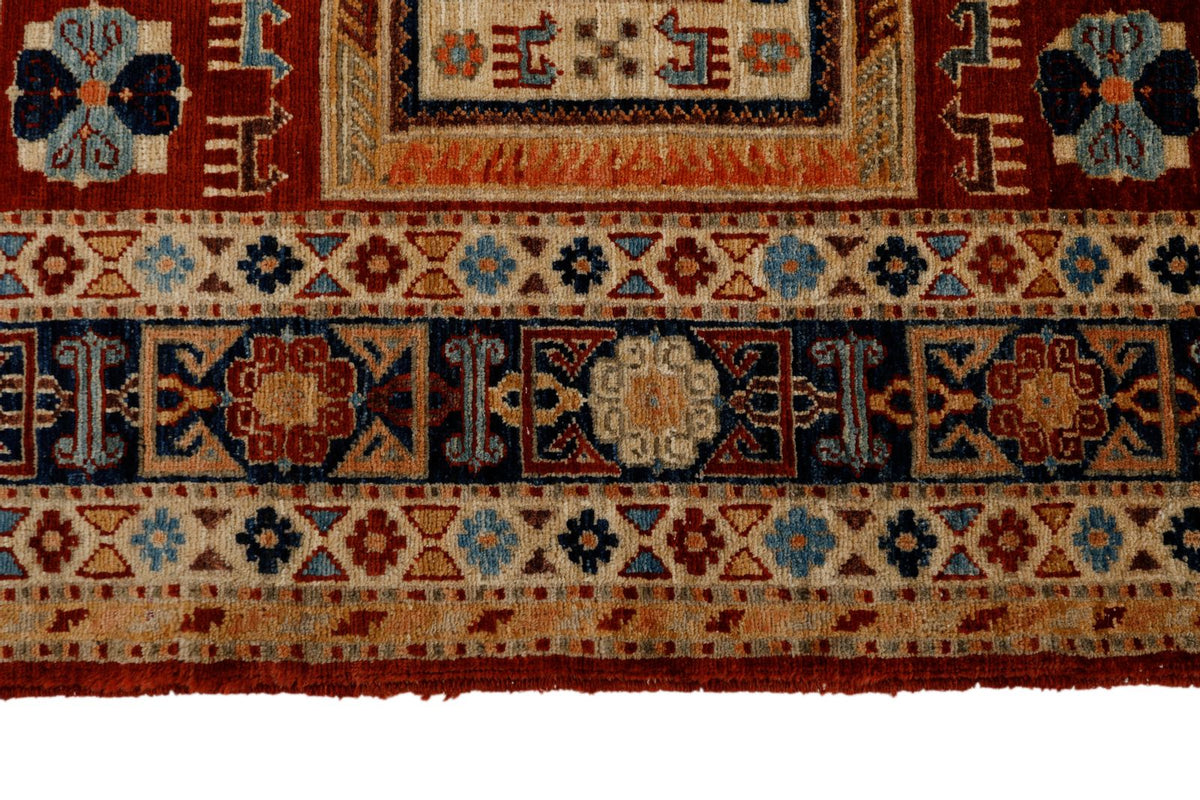 3x11 Burgundy and Blue Traditional Runner