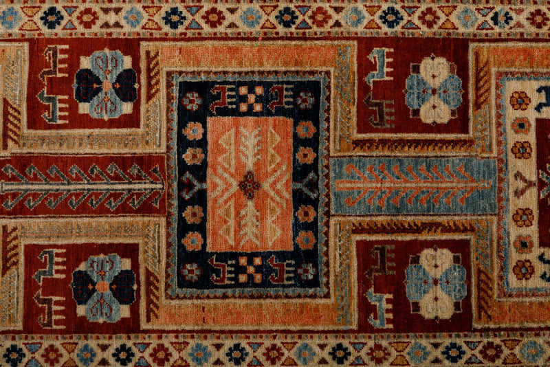 3x11 Burgundy and Blue Traditional Runner