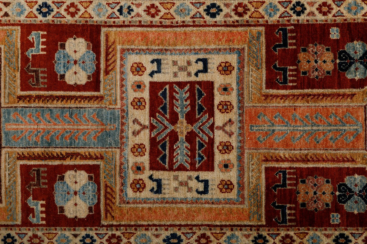 3x11 Burgundy and Blue Traditional Runner