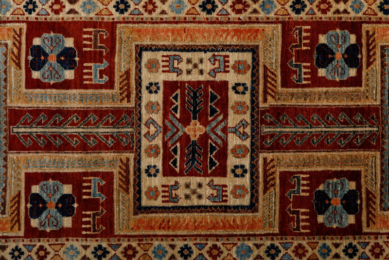 3x11 Burgundy and Blue Traditional Runner