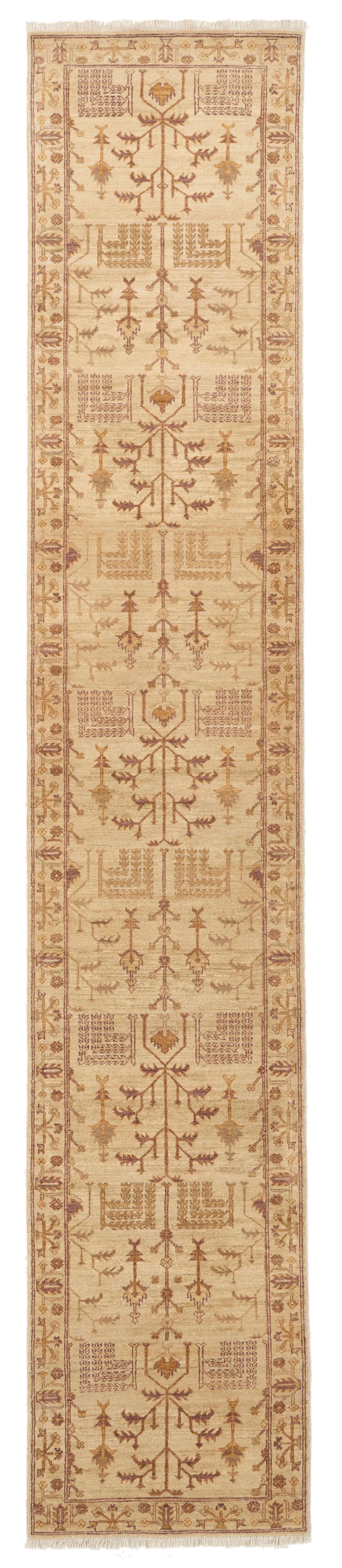 3x14 Ivory and Brown Anatolian Traditional Runner