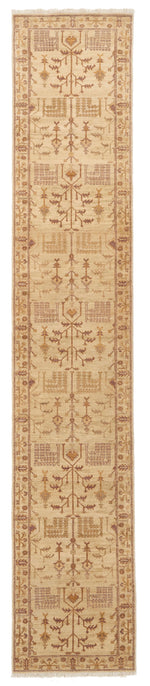 3x14 Ivory and Brown Anatolian Traditional Runner