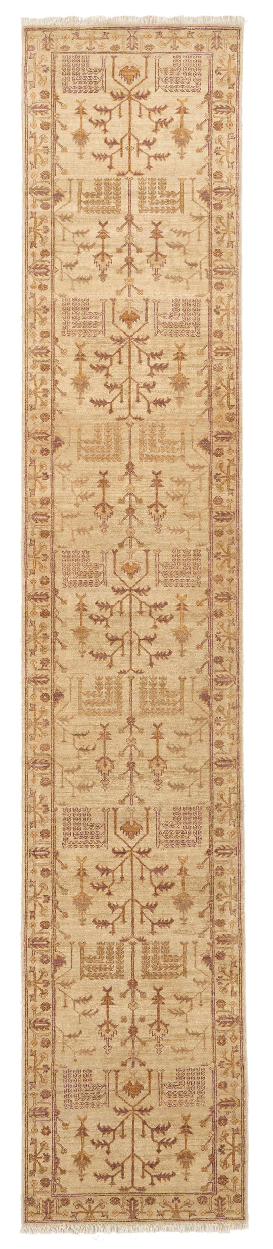 3x14 Ivory and Brown Anatolian Traditional Runner
