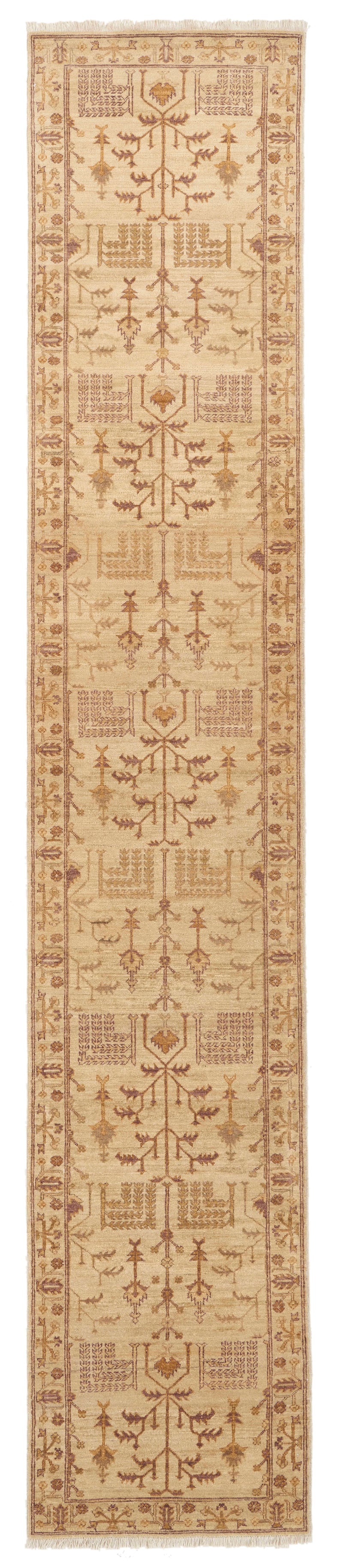 3x14 Ivory and Brown Anatolian Traditional Runner