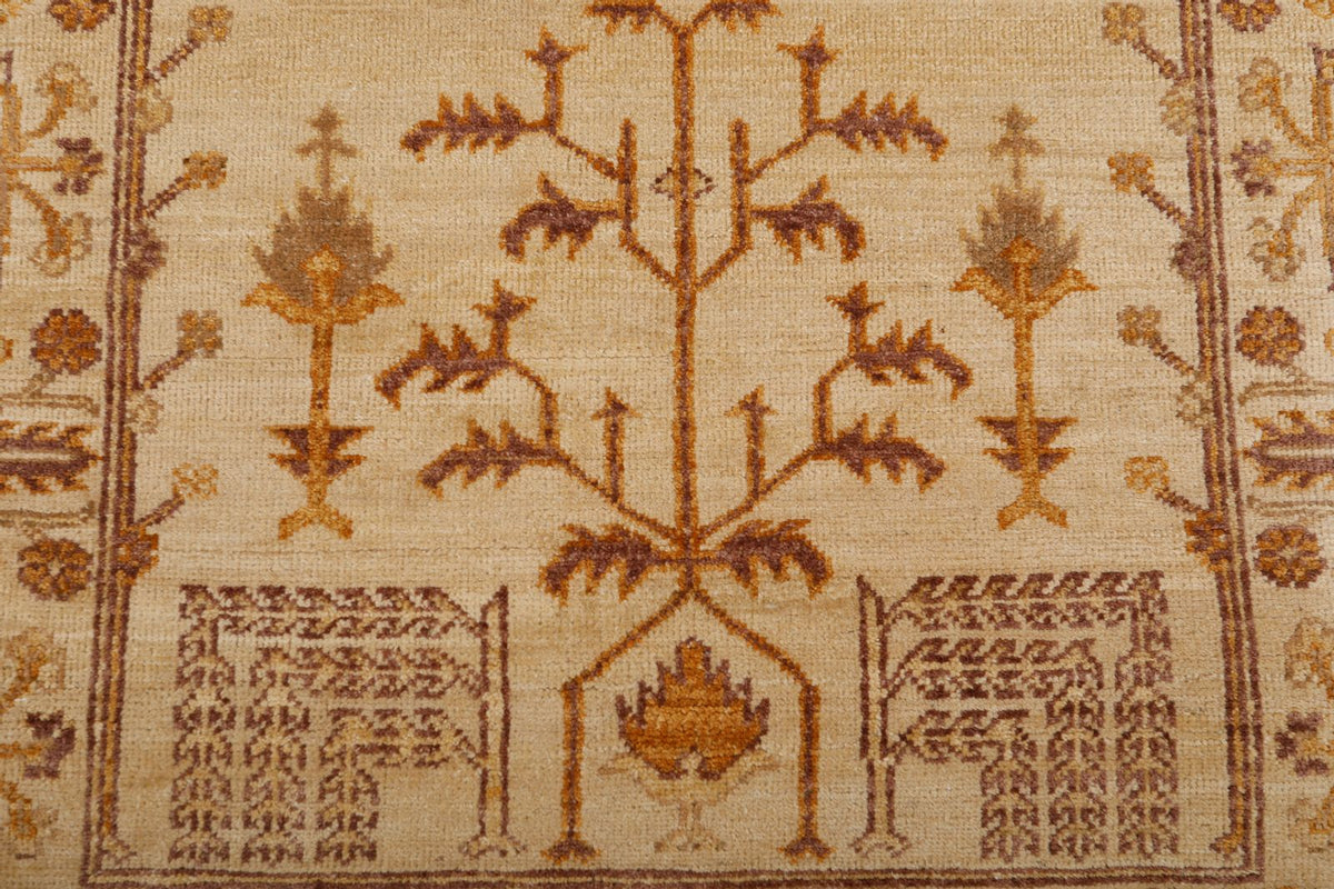 3x14 Ivory and Brown Anatolian Traditional Runner