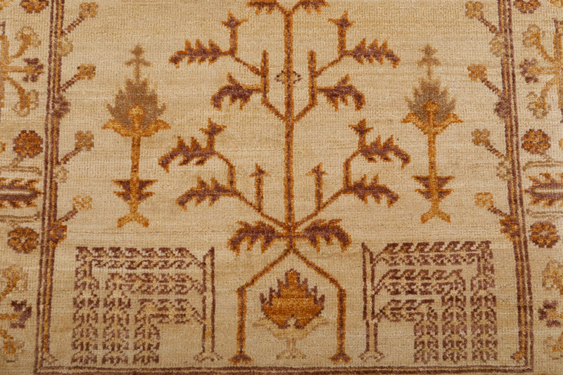 3x14 Ivory and Brown Anatolian Traditional Runner