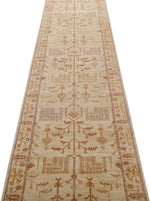 3x14 Ivory and Brown Anatolian Traditional Runner