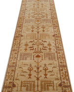 3x14 Ivory and Brown Anatolian Traditional Runner