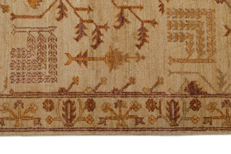 3x14 Ivory and Brown Anatolian Traditional Runner