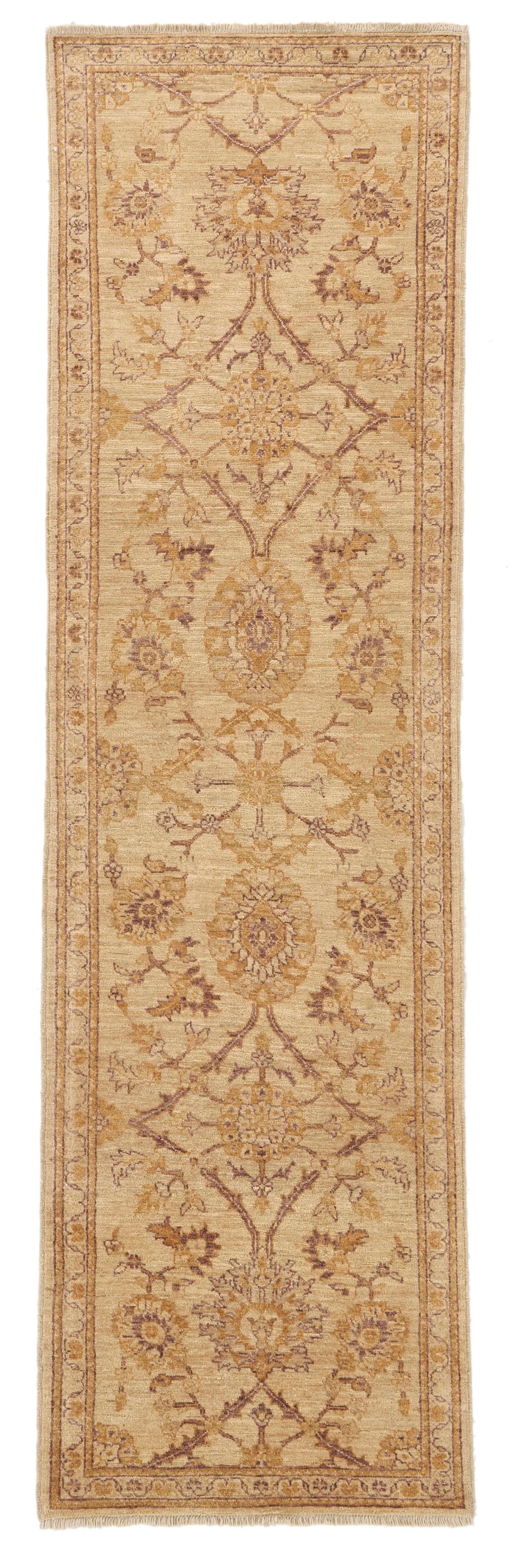 3x9 Beige and Brown Anatolian Traditional Rug
