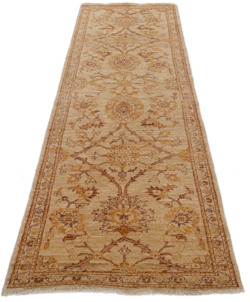 3x9 Beige and Brown Anatolian Traditional Rug