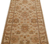 3x8 Ivory and Beige Turkish Oushak Rug