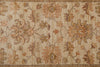 3x8 Ivory and Beige Turkish Oushak Rug