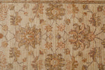 3x8 Ivory and Beige Turkish Oushak Rug