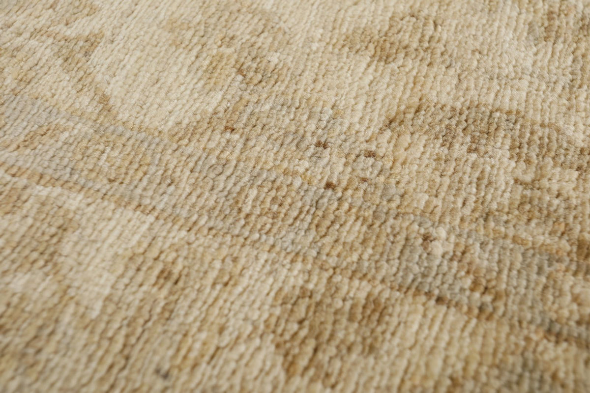 3x10 Beige and Brown Turkish Oushak Runner