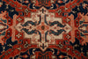 8x10 Navy and Ivory Anatolian Traditional Rug
