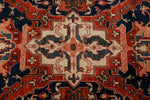8x10 Navy and Ivory Anatolian Traditional Rug