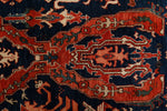 8x10 Navy and Ivory Anatolian Traditional Rug