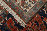 8x10 Navy and Ivory Anatolian Traditional Rug
