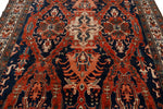 8x10 Navy and Ivory Anatolian Traditional Rug