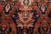8x10 Navy and Ivory Anatolian Traditional Rug