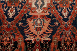 8x10 Navy and Ivory Anatolian Traditional Rug