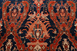 8x10 Navy and Ivory Anatolian Traditional Rug