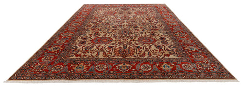 10x14 Ivory and Red Anatolian Traditional Rug