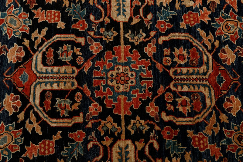 9x14 Rust and Navy Anatolian Traditional Rug