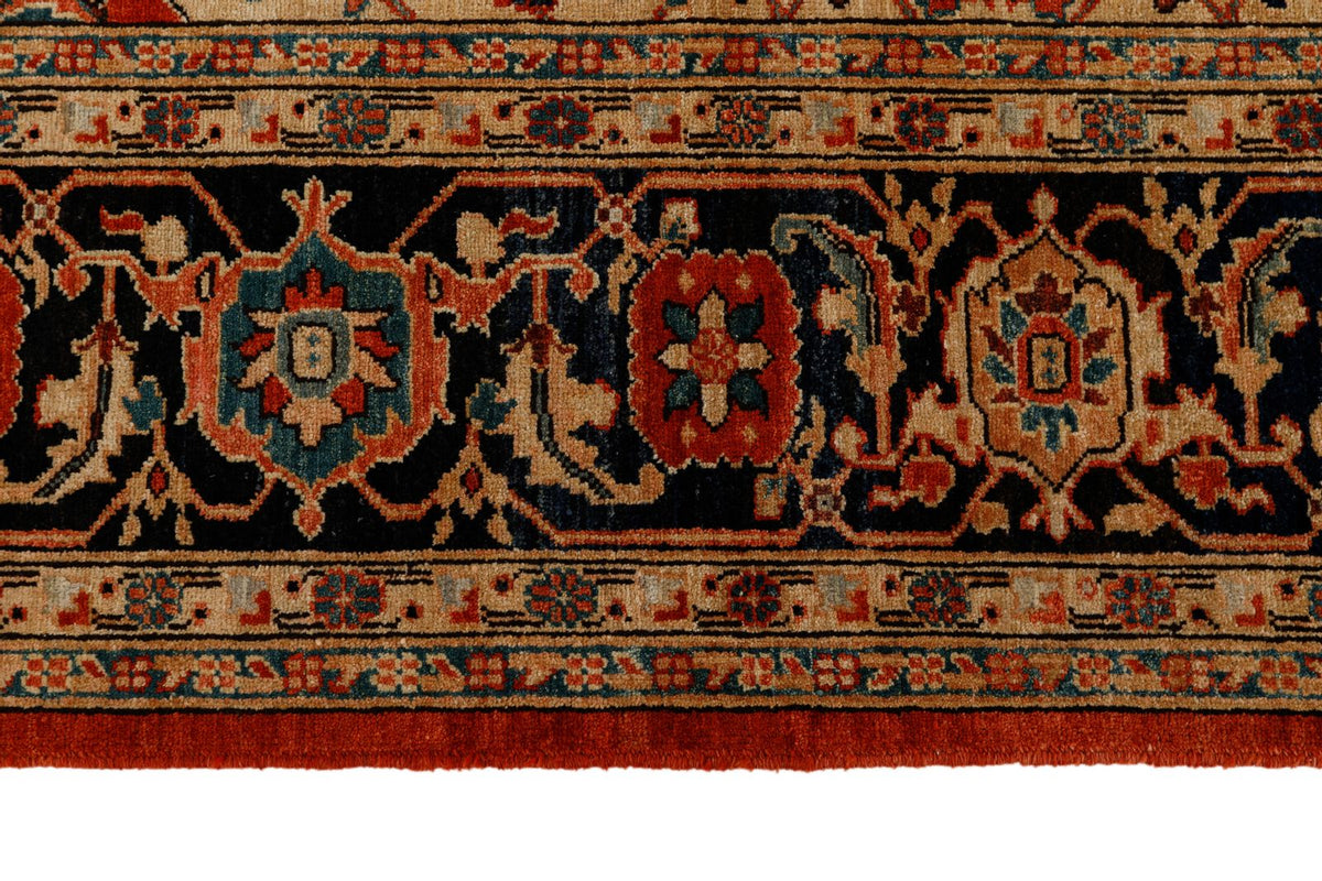 9x14 Rust and Navy Anatolian Traditional Rug