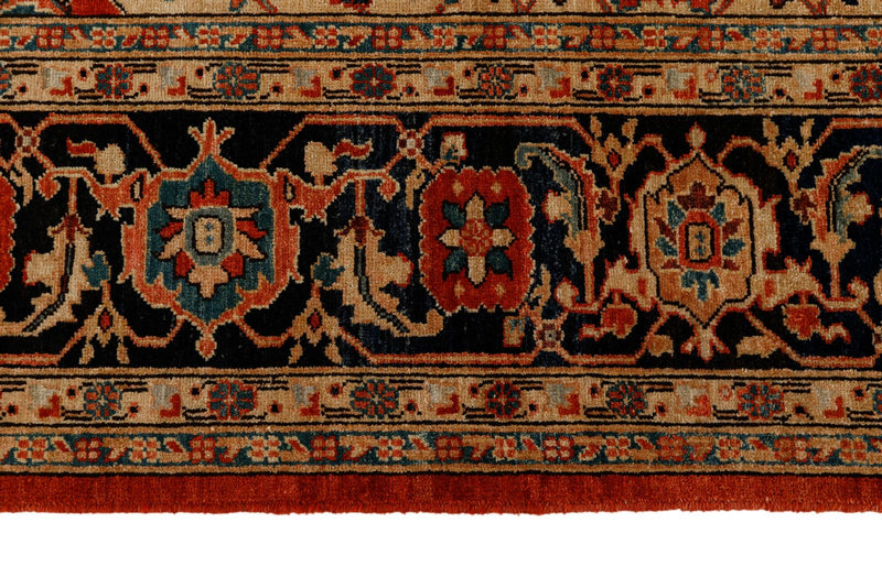 9x14 Rust and Navy Anatolian Traditional Rug