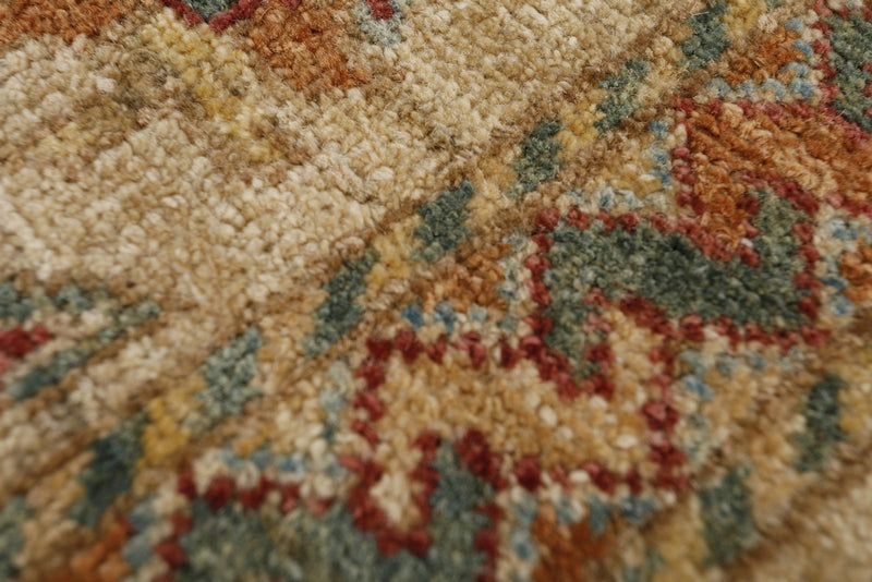 3x14 Beige and Multicolor Anatolian Traditional Rug