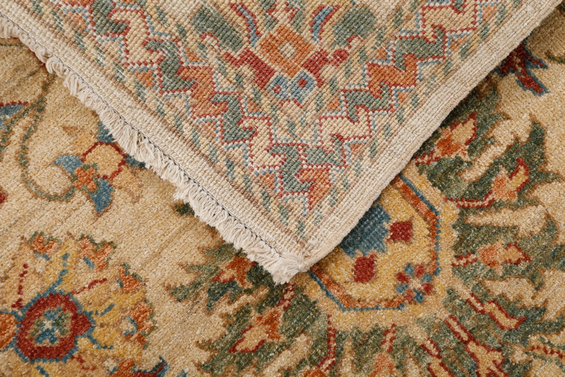 3x14 Beige and Multicolor Anatolian Traditional Rug