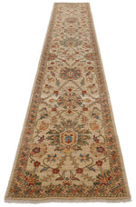 3x14 Beige and Multicolor Anatolian Traditional Rug