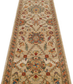 3x14 Beige and Multicolor Anatolian Traditional Rug