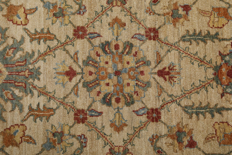 3x14 Beige and Multicolor Anatolian Traditional Rug