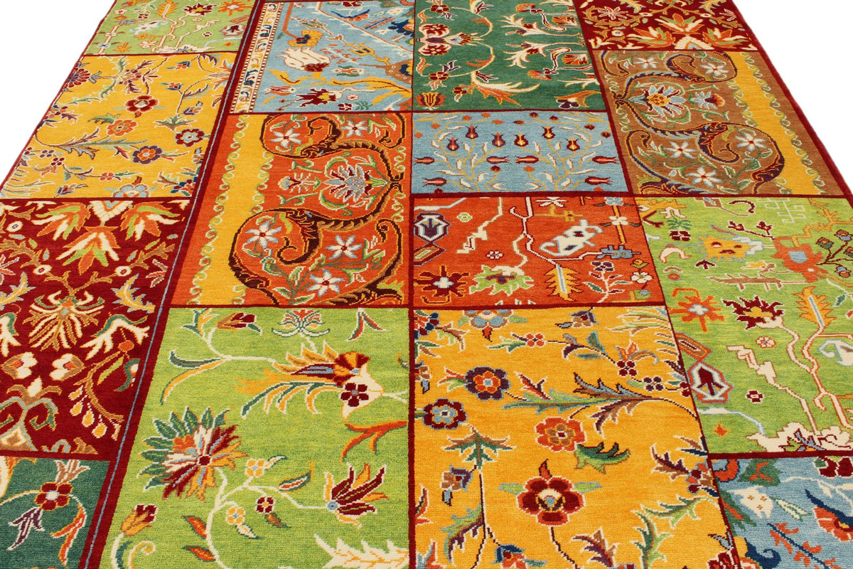 8x11 Multicolor Turkish Patchwork Rug