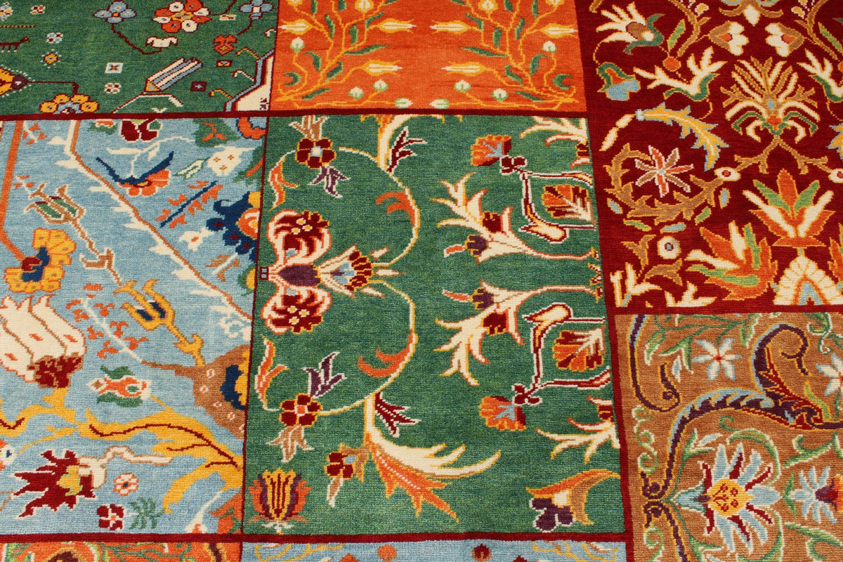 8x11 Multicolor Turkish Patchwork Rug