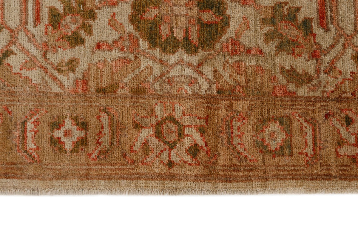 2x15 Green and Brown Anatolian Traditional Runner