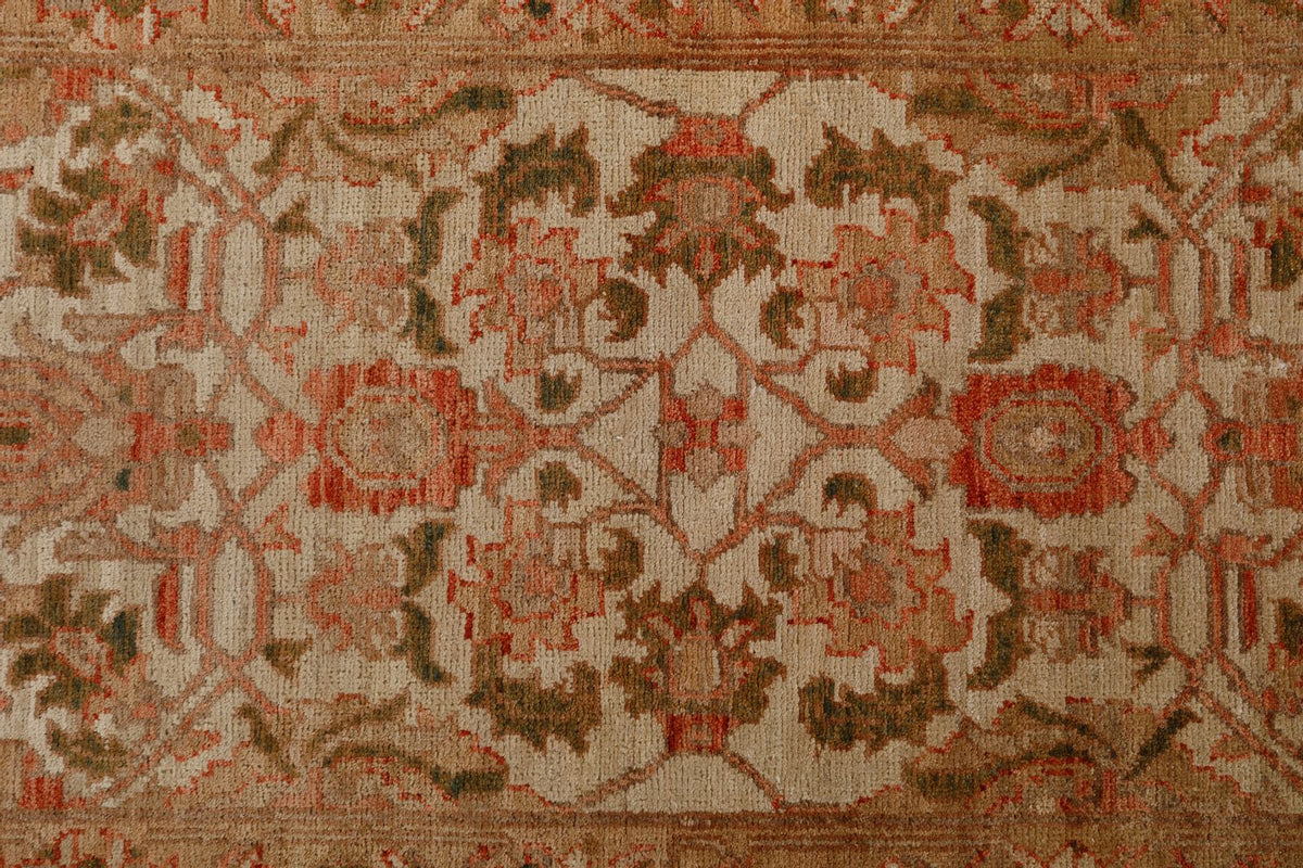 2x15 Green and Brown Anatolian Traditional Runner
