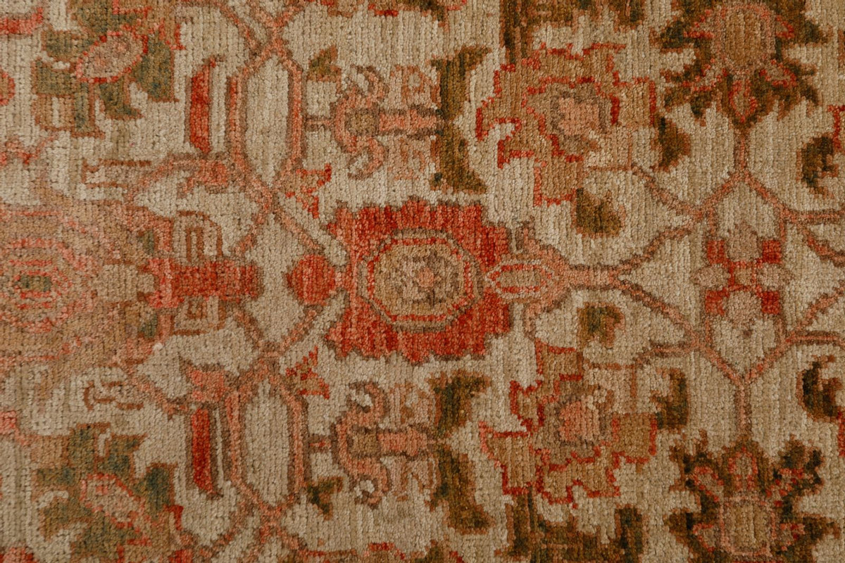 2x15 Green and Brown Anatolian Traditional Runner