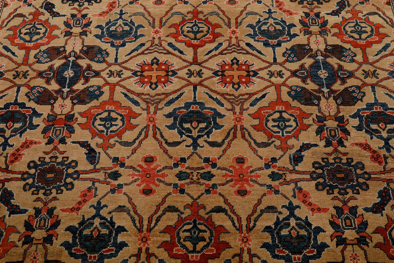 8x10 Light Brown and Red Anatolian Traditional Rug