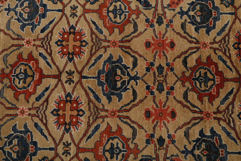 8x10 Light Brown and Red Anatolian Traditional Rug