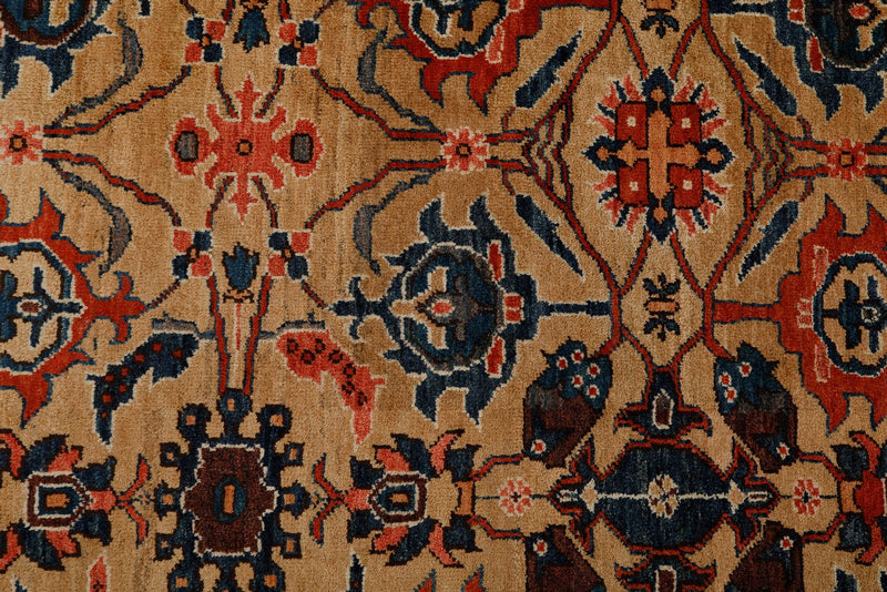 8x10 Light Brown and Red Anatolian Traditional Rug