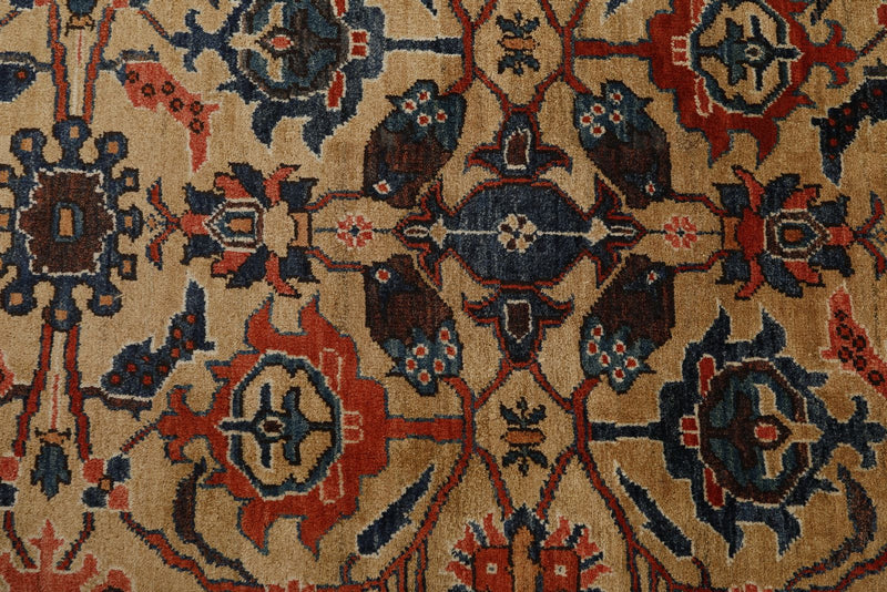 8x10 Light Brown and Red Anatolian Traditional Rug