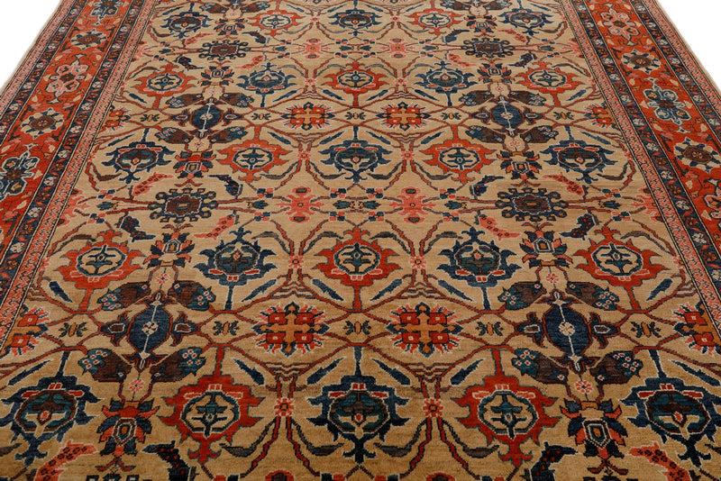 8x10 Light Brown and Red Anatolian Traditional Rug
