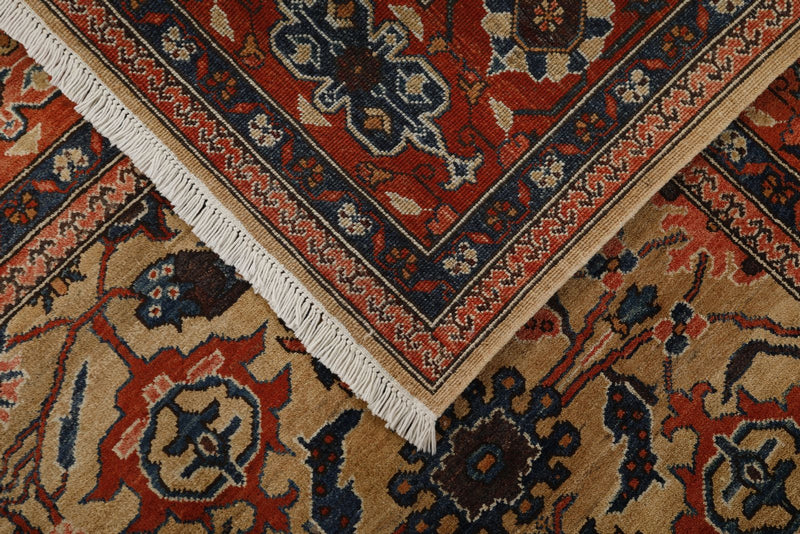 8x10 Light Brown and Red Anatolian Traditional Rug