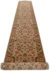 3x18 Ivory and Light Olive Green Anatolian Traditional Runner